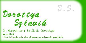 dorottya szlavik business card