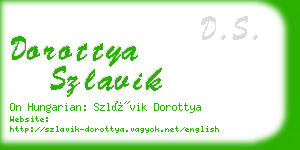 dorottya szlavik business card